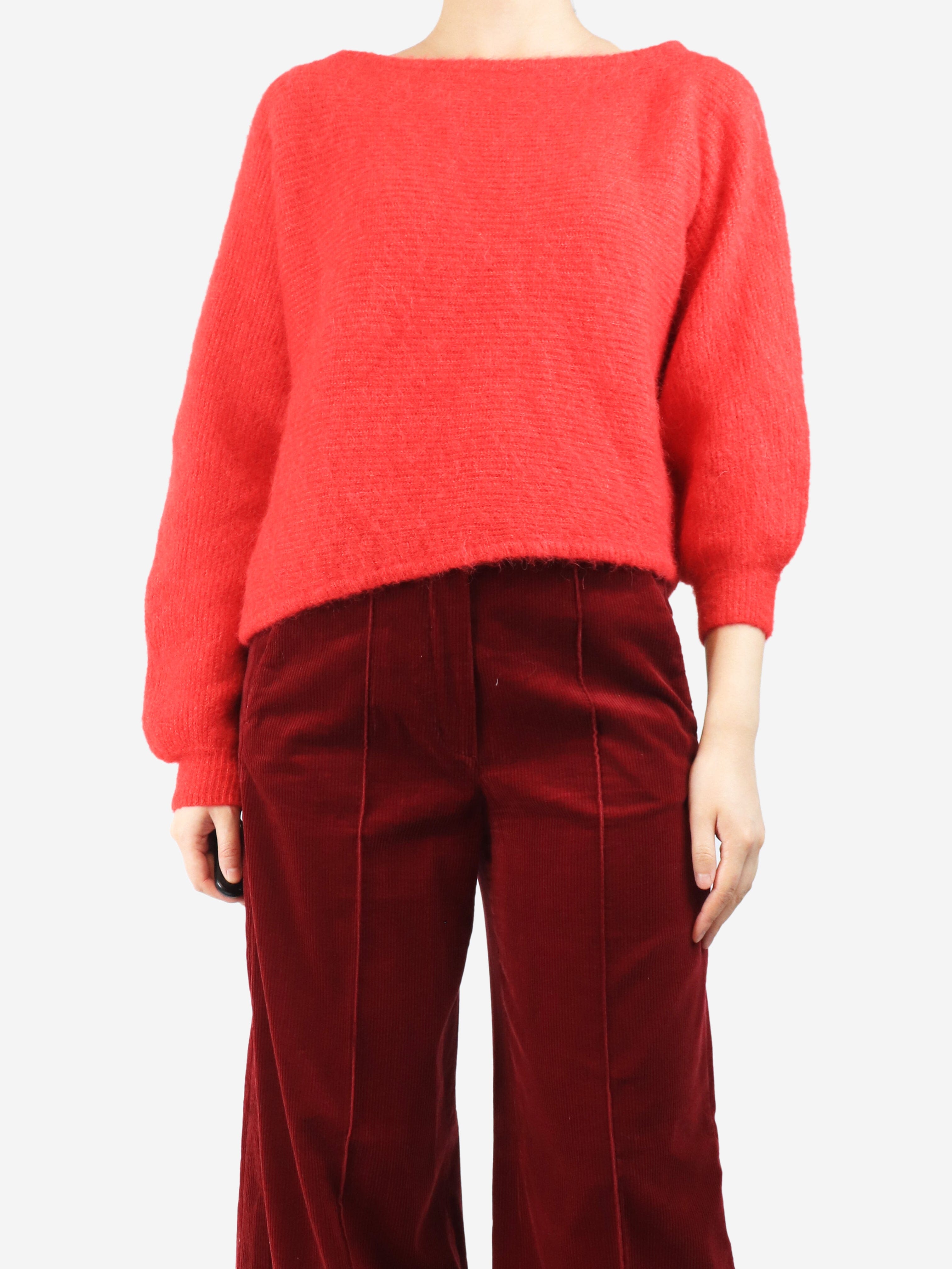 Red alpaca-blend off-shoulder jumper - size S Knitwear Ba&sh 