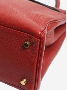 Hermes Rouge vintage 2004 Kelly 32 bag in Togo leather