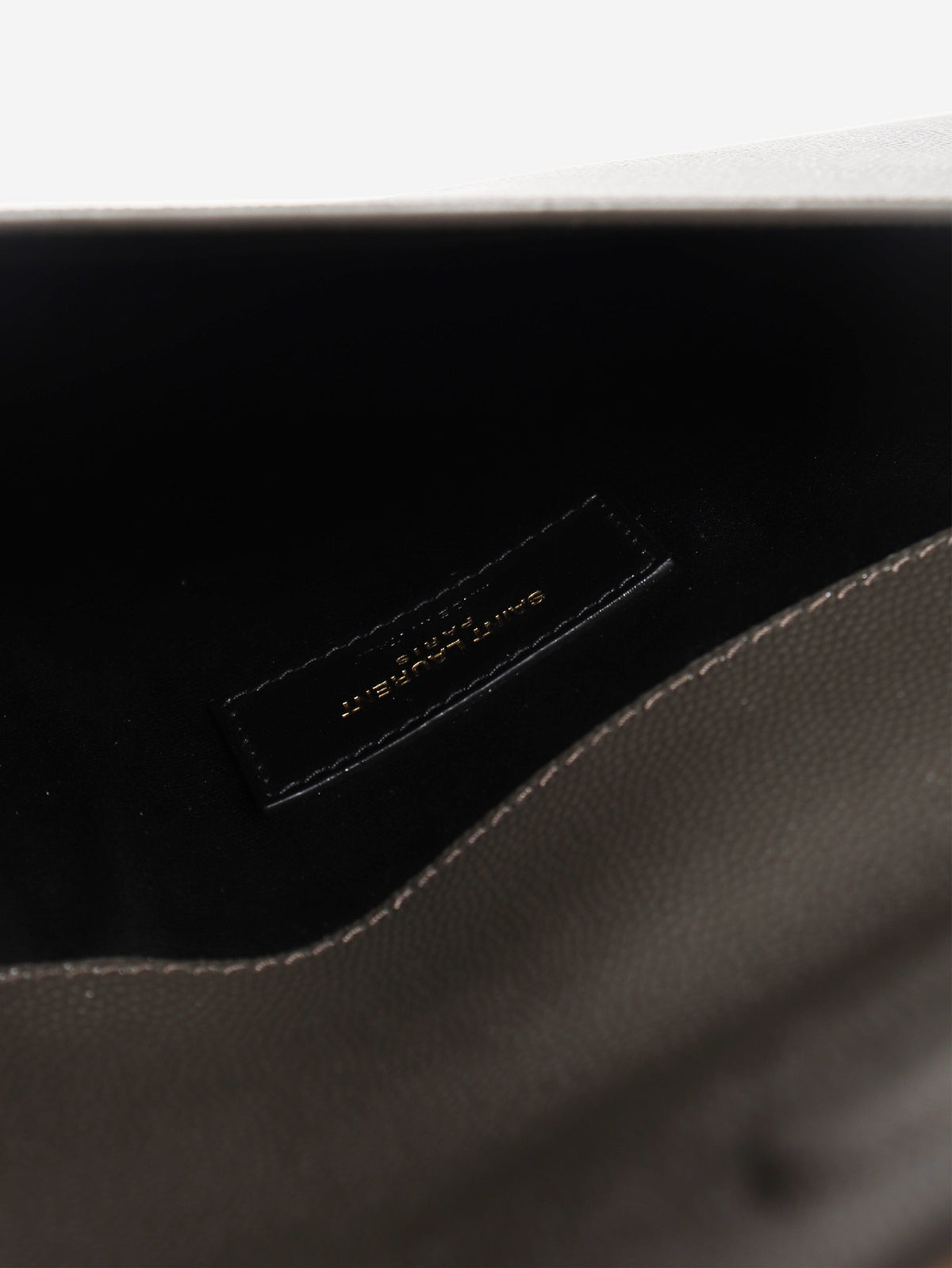 Grey leather Uptown clutch bag