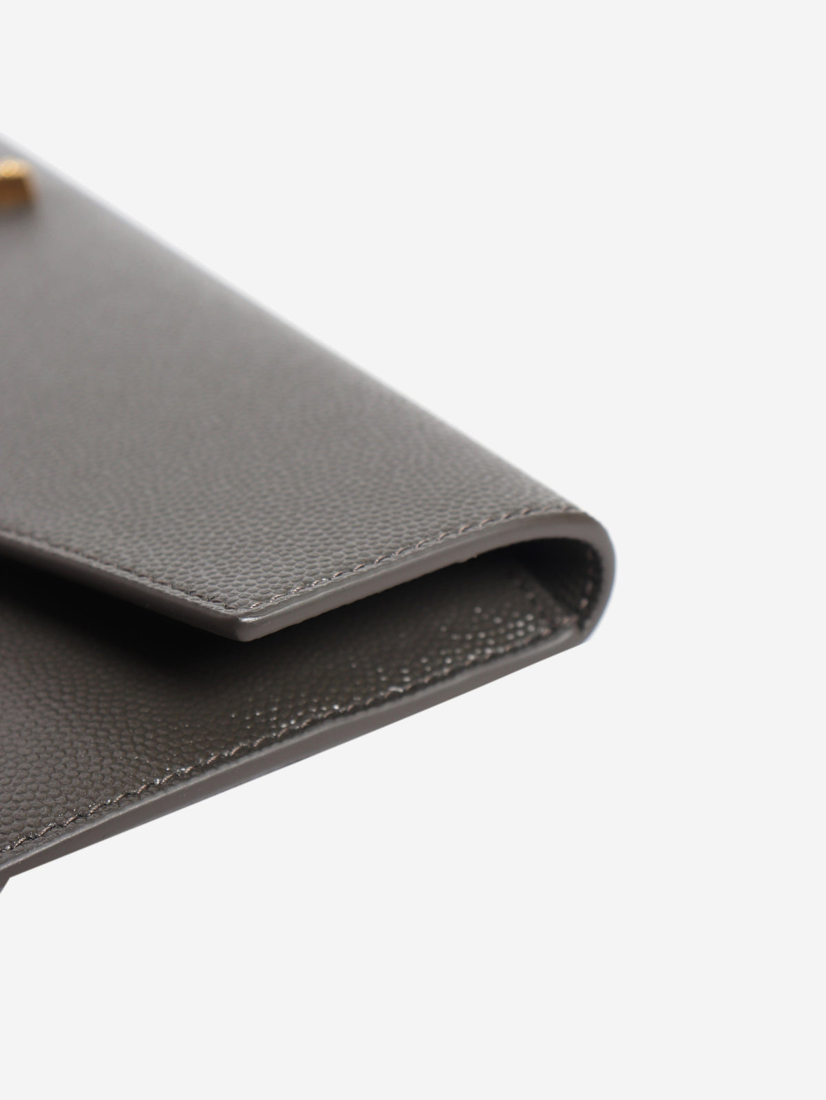 Grey leather Uptown clutch bag
