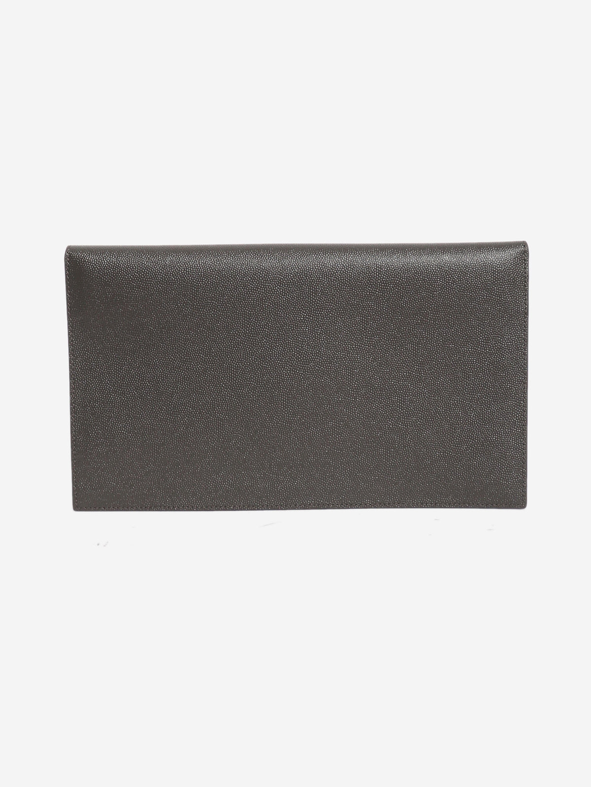Grey leather Uptown clutch bag