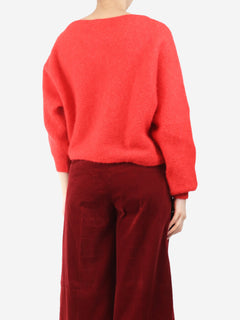 Red alpaca-blend off-shoulder jumper - size S Knitwear Ba&sh 