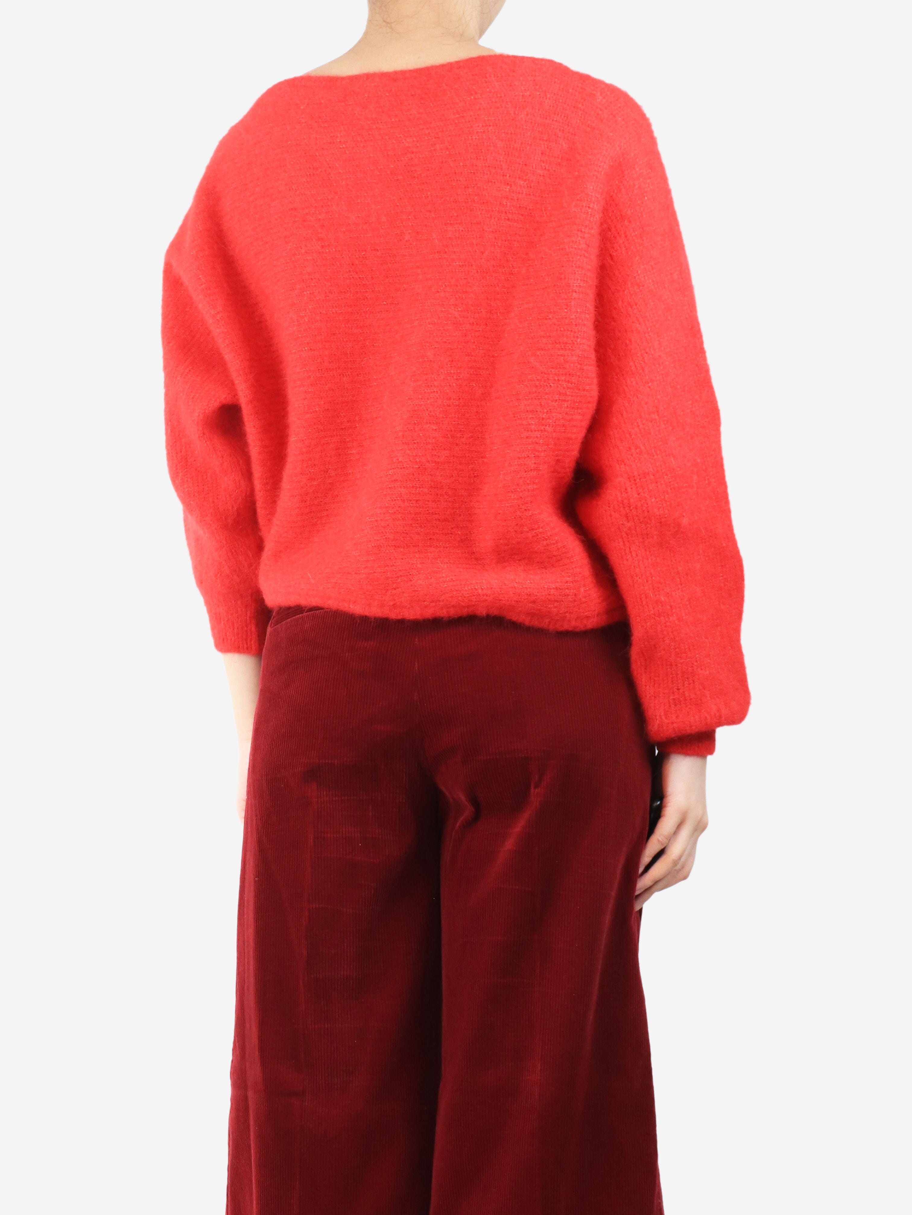 Red alpaca-blend off-shoulder jumper - size S Knitwear Ba&sh 