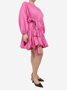 Rhode Pink ruffled mini dress - size L