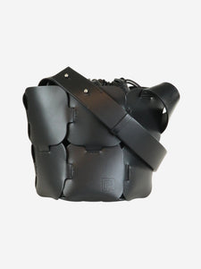 Paco Rabanne Black leather bucket bag