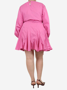 Rhode Pink ruffled mini dress - size L