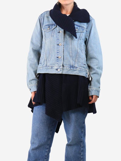 Blue denim jacket with cardigan insert - size Coats & Jackets Sacai 