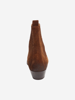 Brown suede western ankle boots - size UK 7 Boots Saint Laurent 
