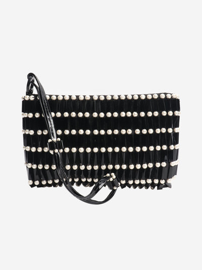 Vintage 90s black and white beaded clutch Bags Giorgio Armani 