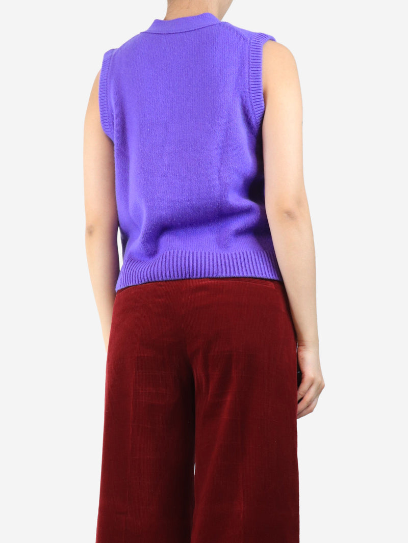 Purple sleeveless cardigan - size S Knitwear ME+EM 