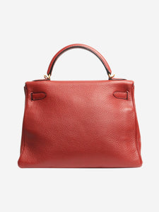 Hermes Rouge vintage 2004 Kelly 32 bag in Togo leather