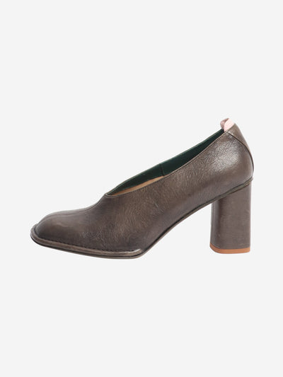 Brown leather pumps - size EU 40 Heels Alysi 