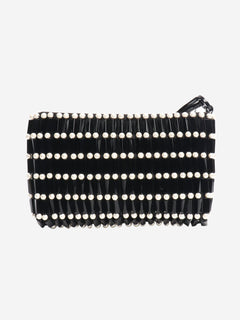 Vintage 90s black and white beaded clutch Bags Giorgio Armani 