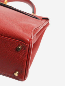 Hermes Rouge vintage 2004 Kelly 32 bag in Togo leather