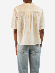 White ruffled cotton blouse - size XS Tops Xirena 
