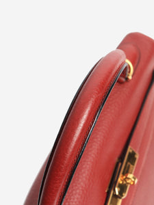 Hermes Rouge vintage 2004 Kelly 32 bag in Togo leather