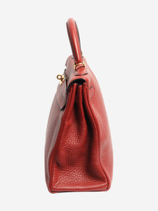 Hermes Rouge vintage 2004 Kelly 32 bag in Togo leather