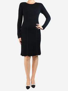Joseph Black knit long sleeve dress - size UK S