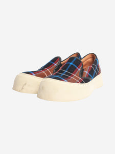 Marni Black plaid slip-on shoes - size EU 40