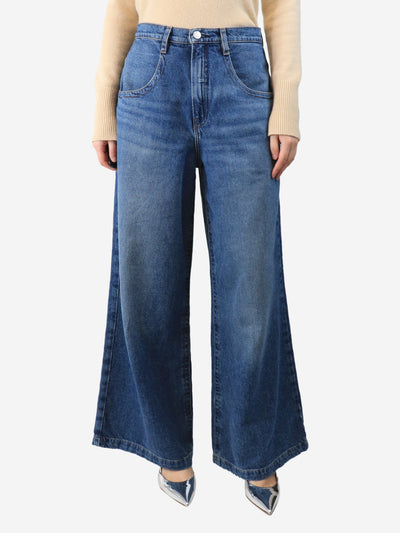 Blue skater wide-leg jeans - size UK 10 Trousers Frame 