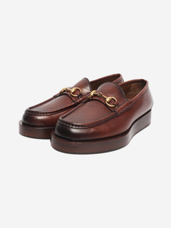 Brown platform loafers - size UK 6.5 Flat Shoes Gucci 