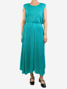 Pleats Please Turquoise pleated skirt - size UK 8