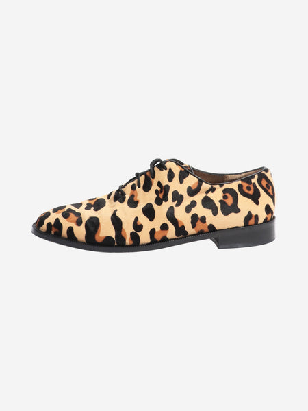 Neutral leopard print calf-hair shoes - size EU 40 product image