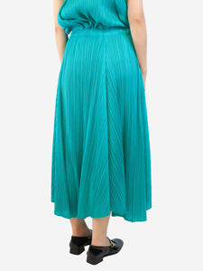 Pleats Please Turquoise pleated skirt - size UK 8