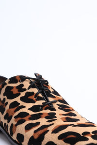 Marni Neutral leopard print calf-hair shoes - size EU 40