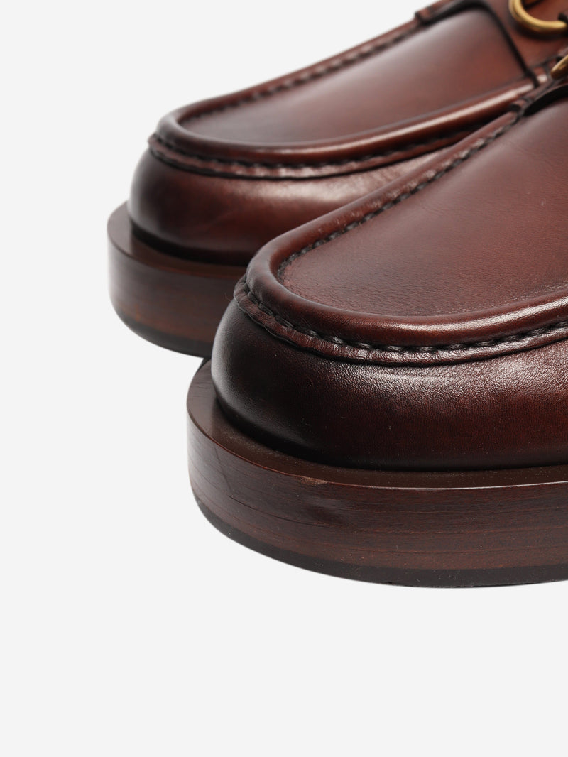 Brown platform loafers - size UK 6.5 Flat Shoes Gucci 