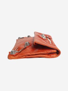 Orange Motocross envelope clutch bag