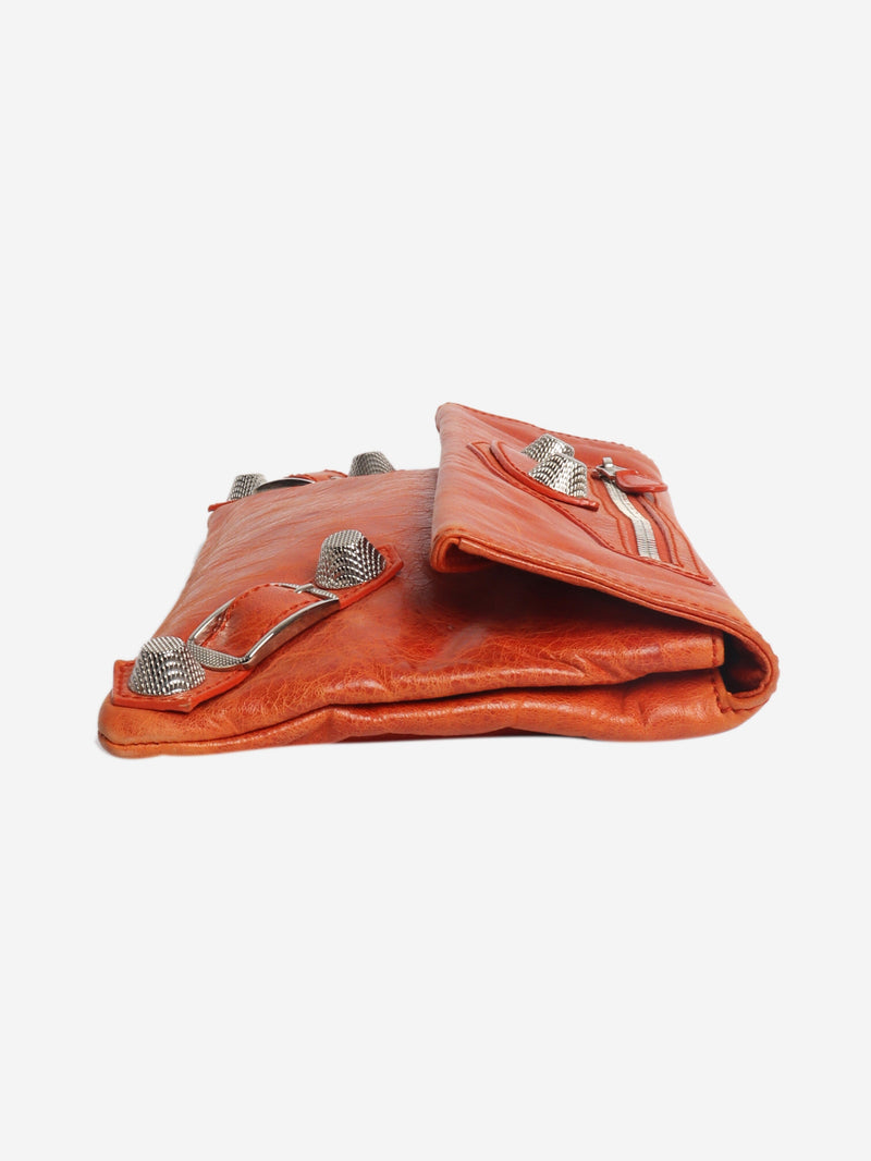 Orange Motocross envelope clutch bag