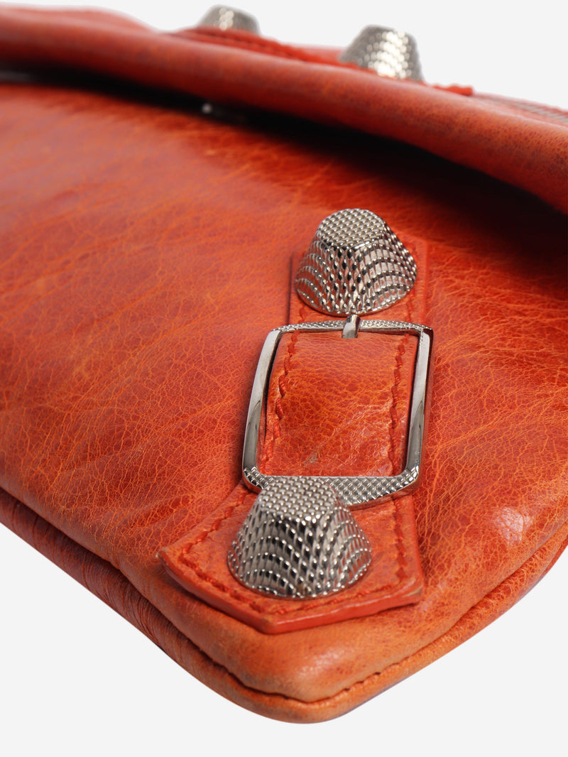 Orange Motocross envelope clutch bag