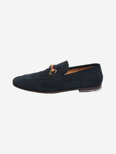 Navy suede Horsebit loafers - size UK 6.5 Flat Shoes Gucci 