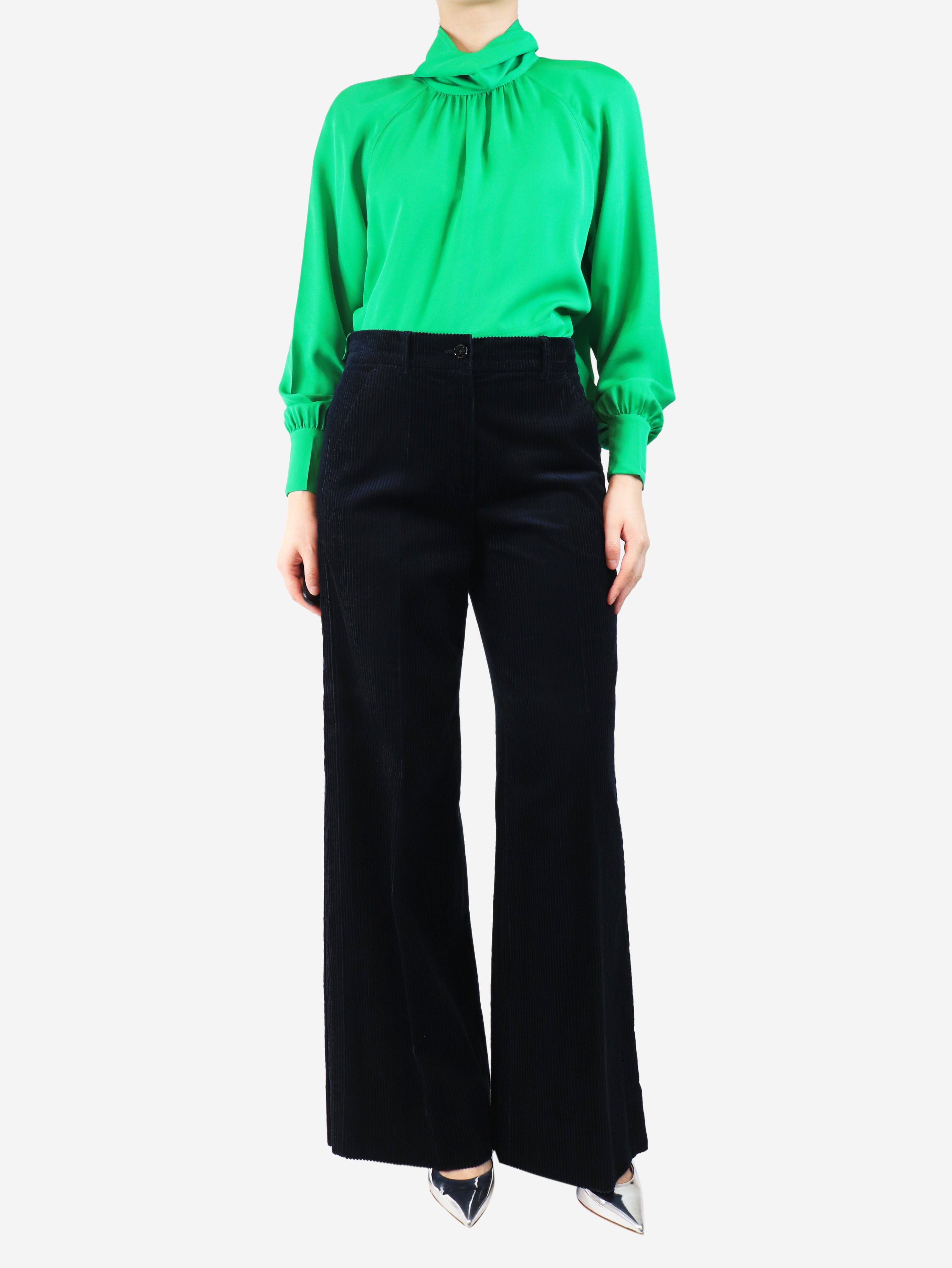Navy corduroy trousers - size UK 10 Trousers ME+EM 