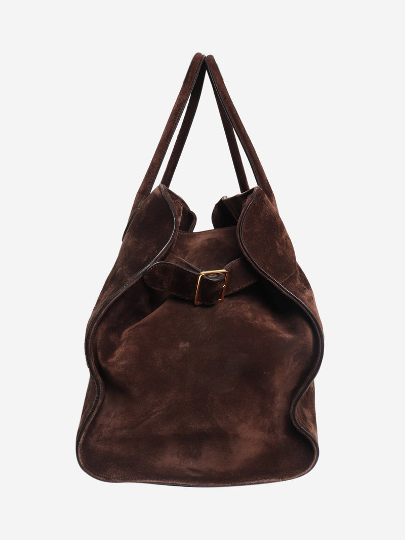 Brown Soft Margaux 17 tote Top Handle Bags The Row 