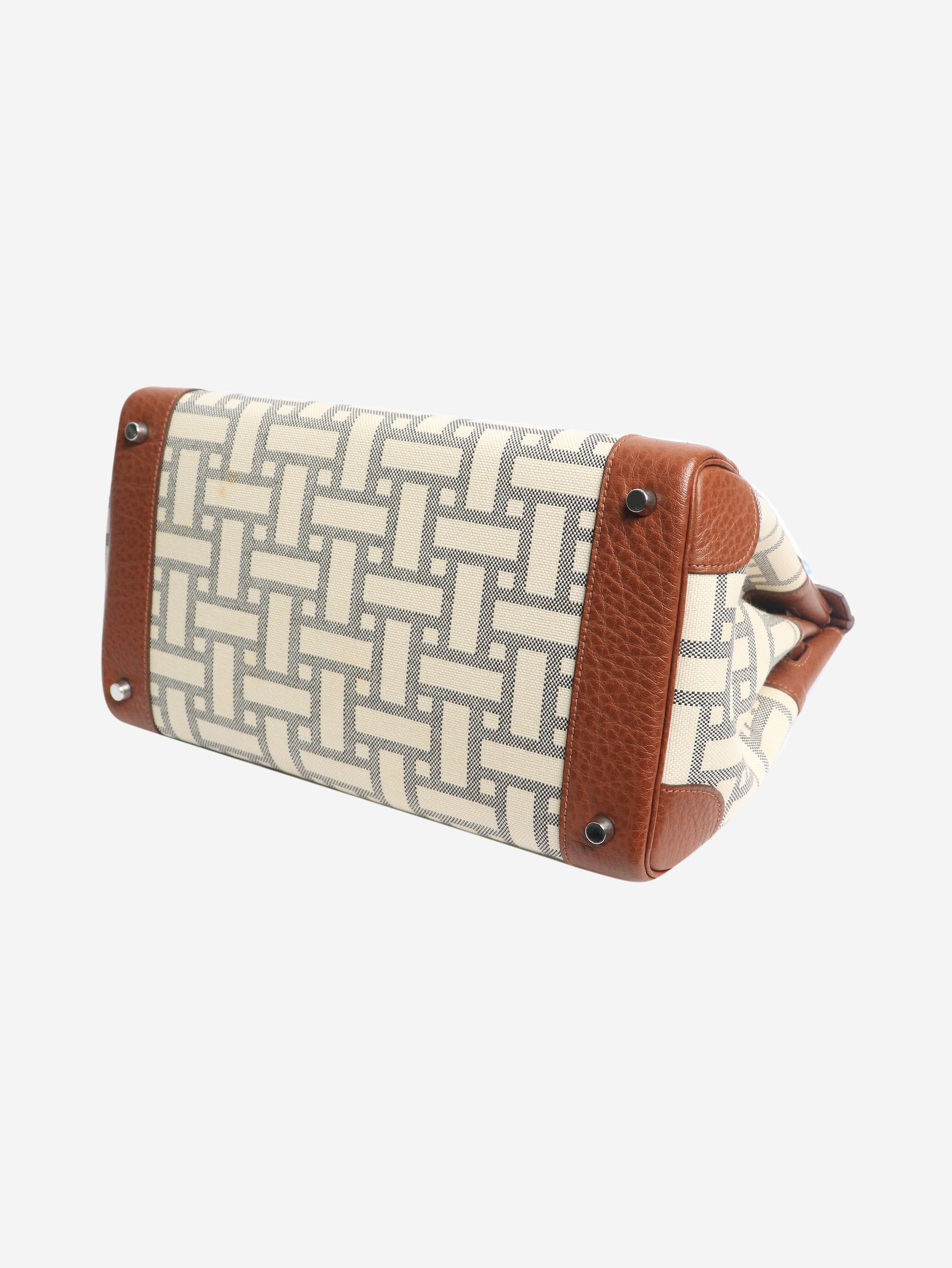 Brown and cream 2008 Birkin 35 Mosaic bag Top Handle Bags Hermes 