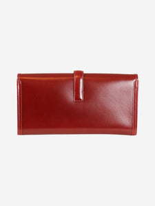 Hermes Burgundy Jige clutch bag