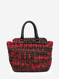 Prada multicolour knitted nappa leather tote bag - view 3