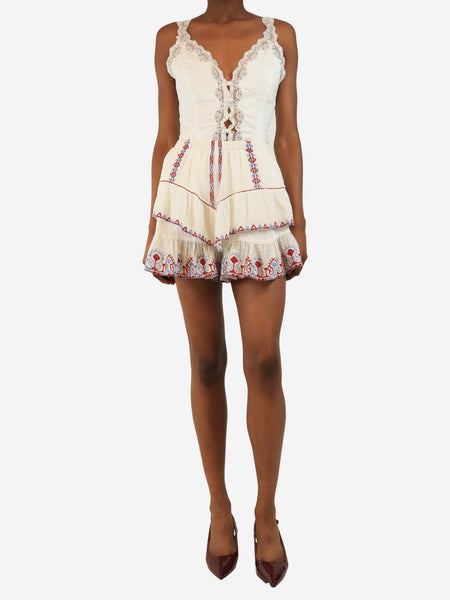 White Jocadia cotton-voile shorts - size UK 10 alternate image
