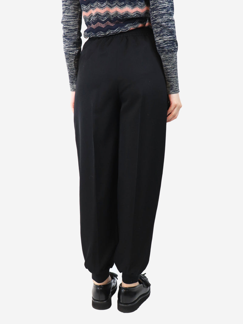 Black cuffed wool trousers - size UK 8 Trousers Stella McCartney 