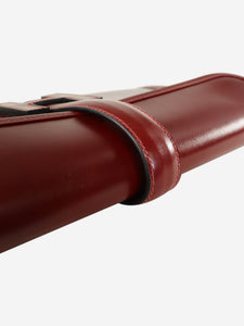 Hermes Burgundy Jige clutch bag