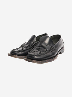 Black woven loafers - size EU 37 (UK 4) Flat Shoes Hereu 