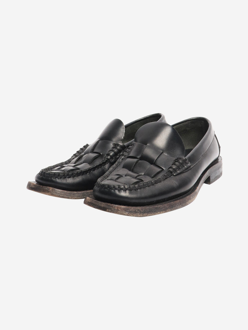 Black woven loafers - size EU 37 (UK 4) Flat Shoes Hereu 