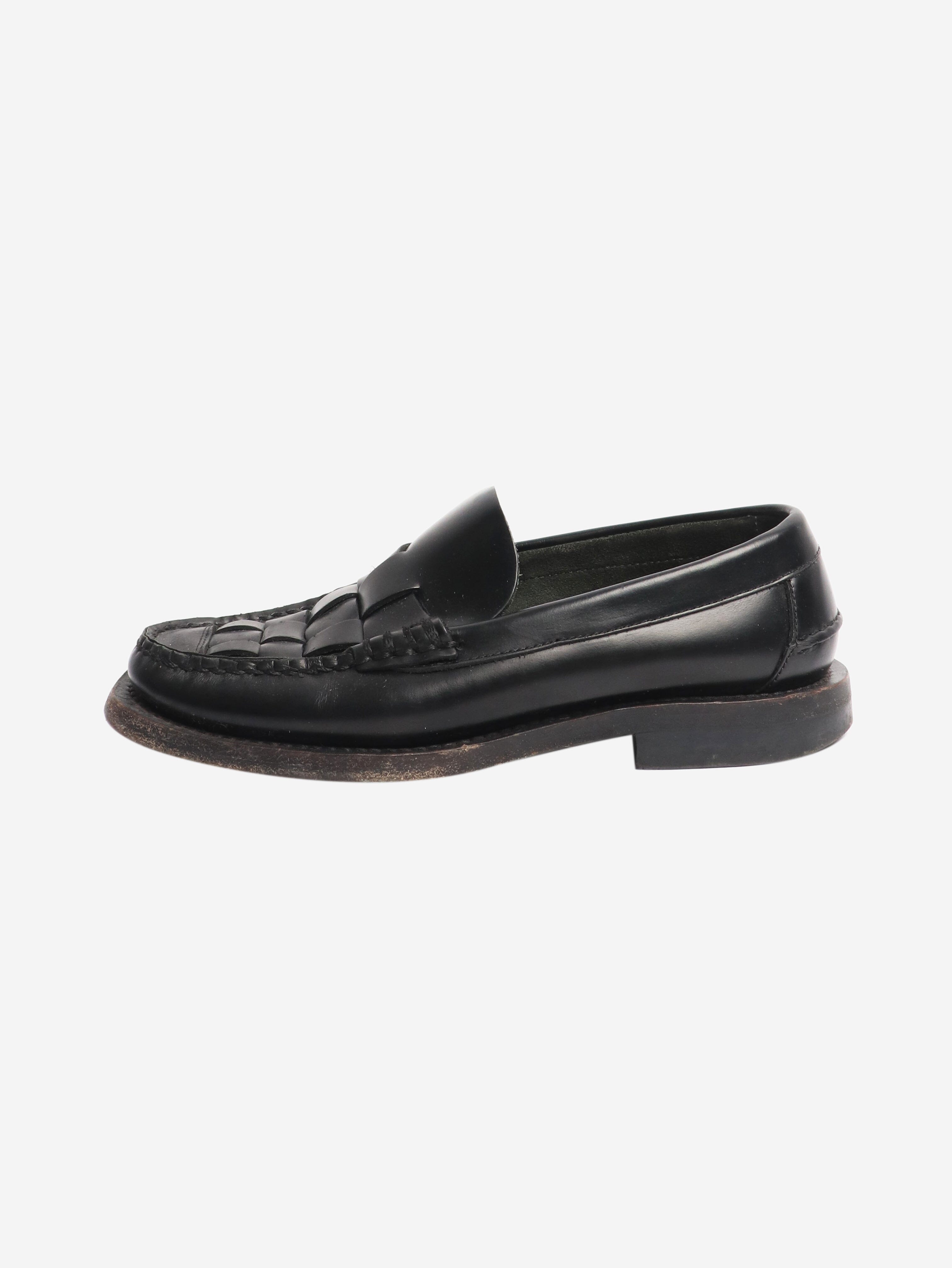 Black woven loafers - size EU 37 (UK 4) Flat Shoes Hereu 