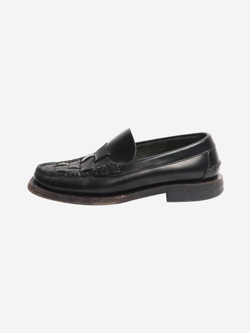 Black woven loafers - size EU 37 (UK 4) Flat Shoes Hereu 