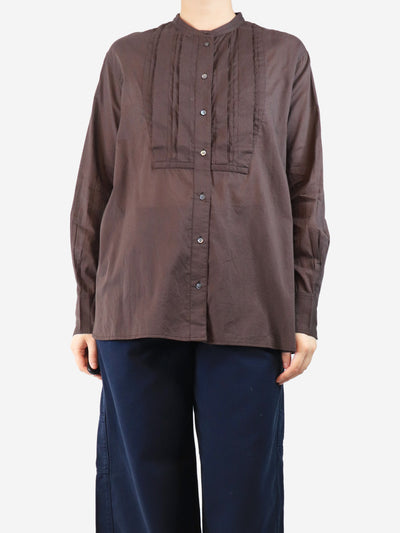 Chocolate Eleanore shirt - size UK 8 Tops Soeur 