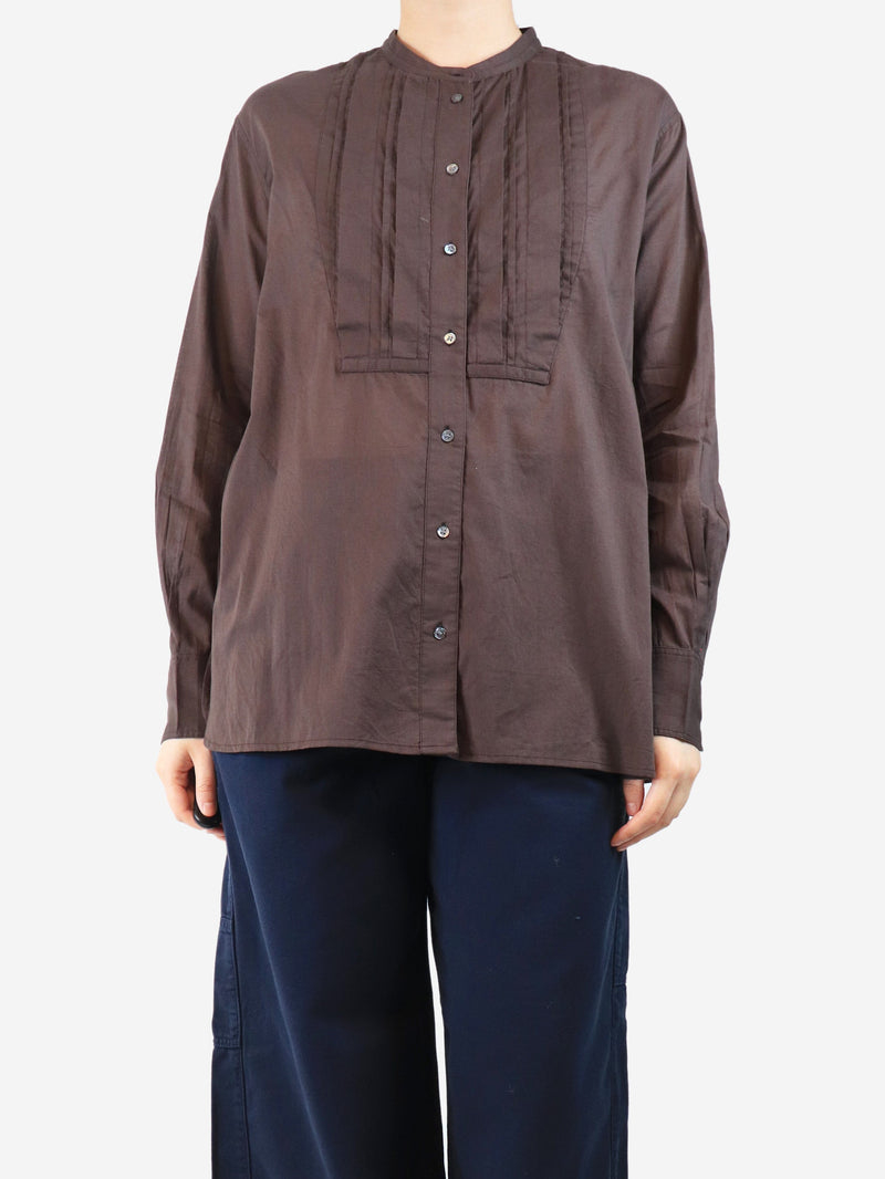 Chocolate Eleanore shirt - size UK 8 Tops Soeur 