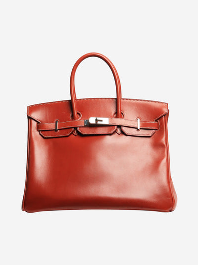 Brique 2011 Birkin 35 bag in Box Calf leather Top Handle Bags Hermes 