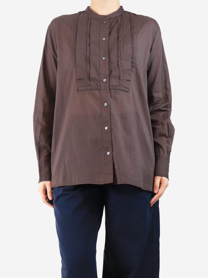 Chocolate Eleanore shirt - size UK 8 Tops Soeur 